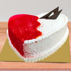 Designer Heart Shape Red Velvet Cake